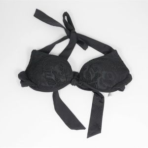 Kenneth Cole New York Black Lace Bikini Top S